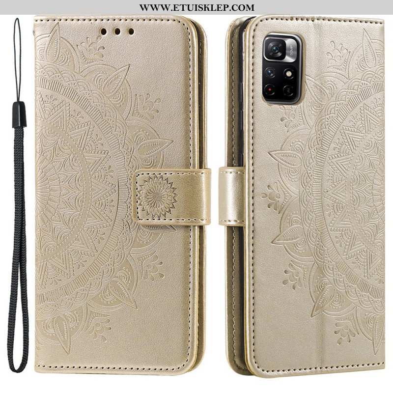 Etui Folio do Poco M4 Pro 5G Mandala Słońca